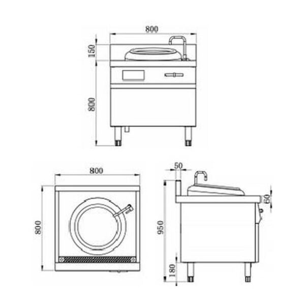 Induction Single Small Wok Range