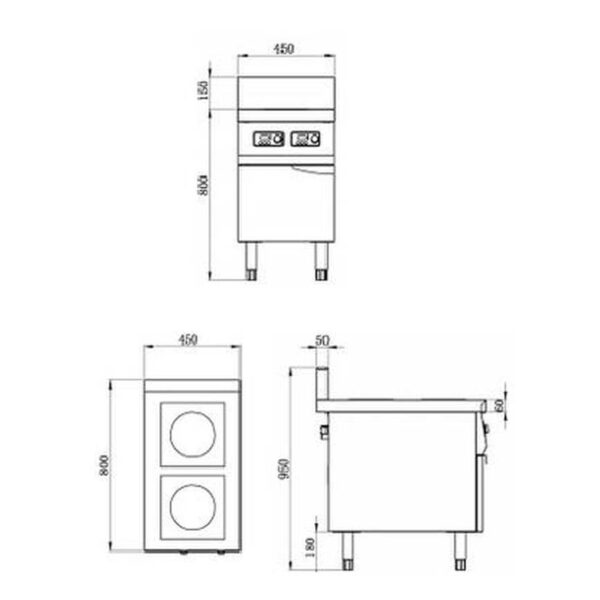 1 Induction Cabinet Type Double-head Casserole Oven