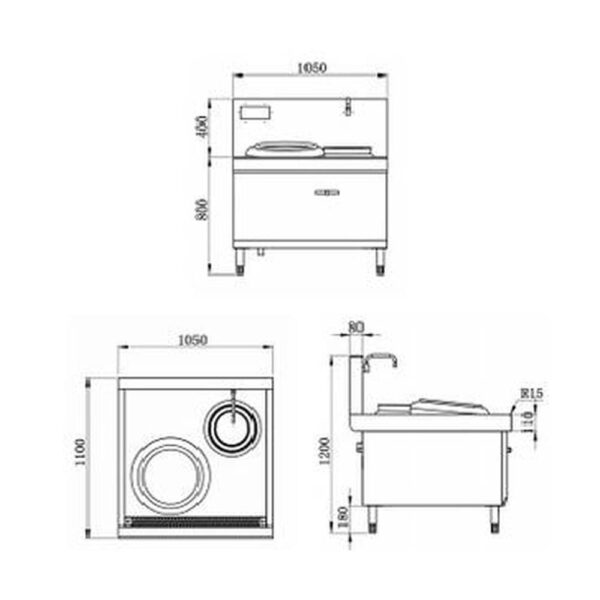 Induction  Single-head  Single-tail  Sti-fry  Oven