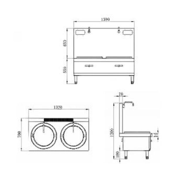 1 Induction Double-head Flat-top Stove