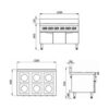 1 Induction Cabinet Type Six Eyes Casserole Oven