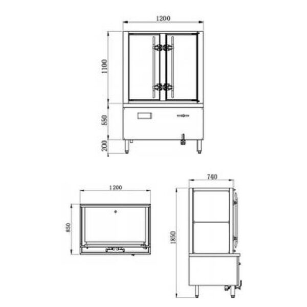 1 Electromagnetic/electric Rice Steaming Cabinet