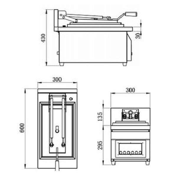 1 Electromagnetic/electric Single-head Fried Dumpling Stove