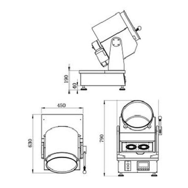 1 Electromagnetic Bench Drum Stir-frying Machine
