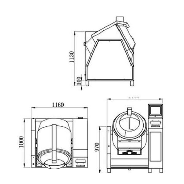 Electromagnetic Large Drum Stir-Fry Machine