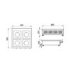 Electromagnetic Bench Type Four-eye Clay Pot Stove