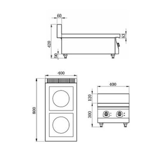 1 Electromagnetic Benchtop Two-eye Clay Pot Stove