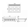1 Electromagnetic Bench Type Six-eye Clay Pot Stove
