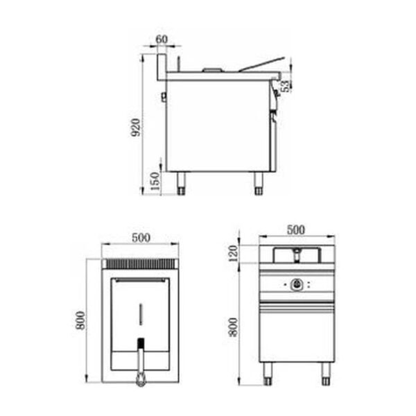 Electric Single Cylinder Single Sieve Fryer