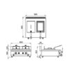 Electromagnetic bench type double cylinder double screen fryer