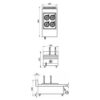 Electromagnetic table four eyes noodle cooker