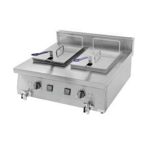 电磁台式双缸炸炉.1 Electromagnetic bench type double cylinder double screen fryer